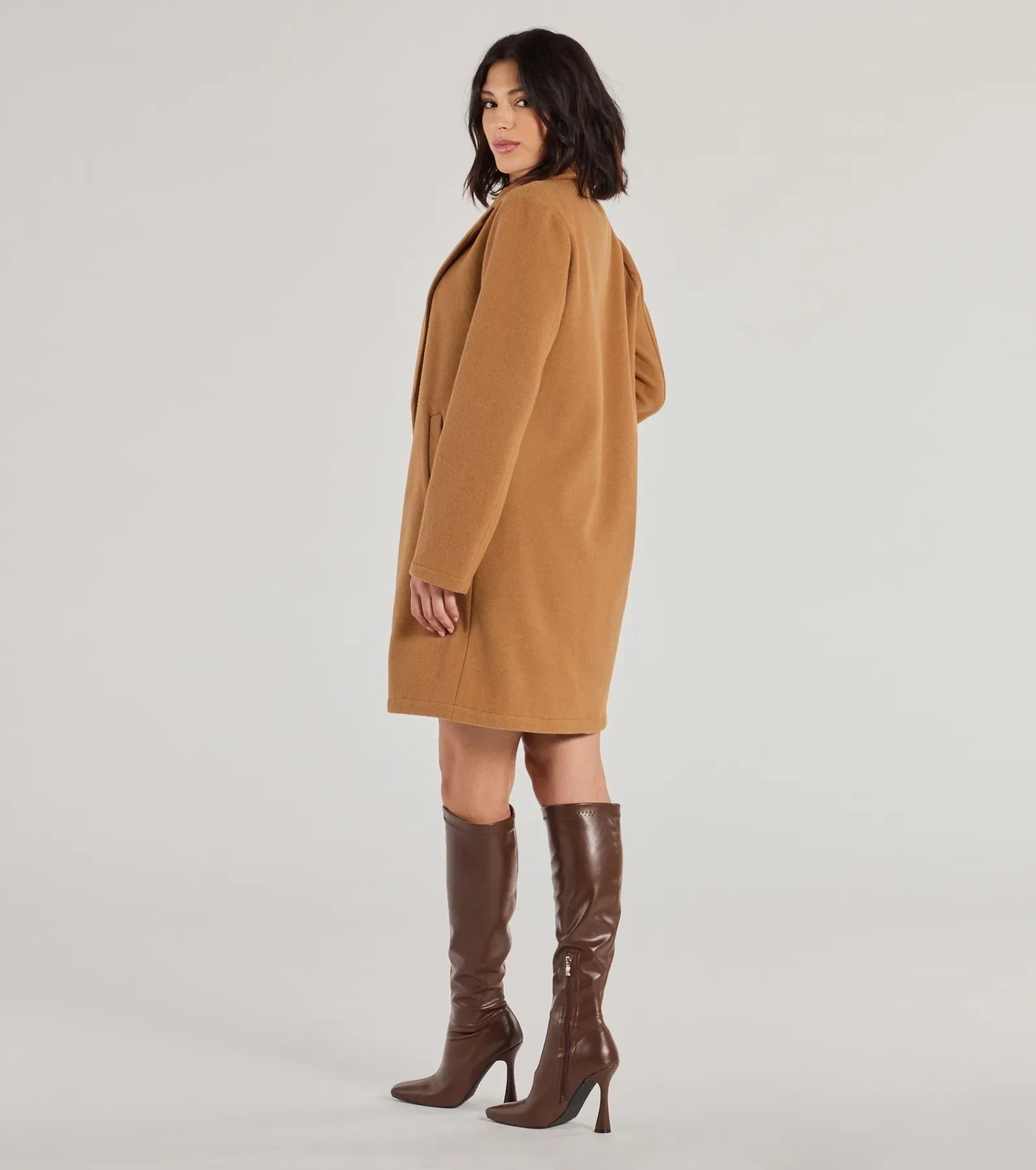 Perfect Chic Faux Wool Trench Coat