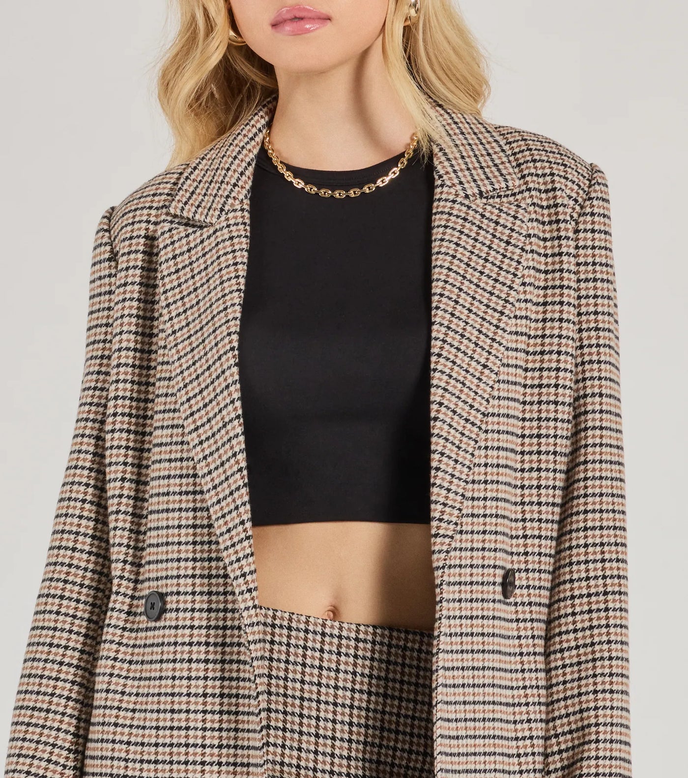 Plaid Perfection Faux Wool Long Coat