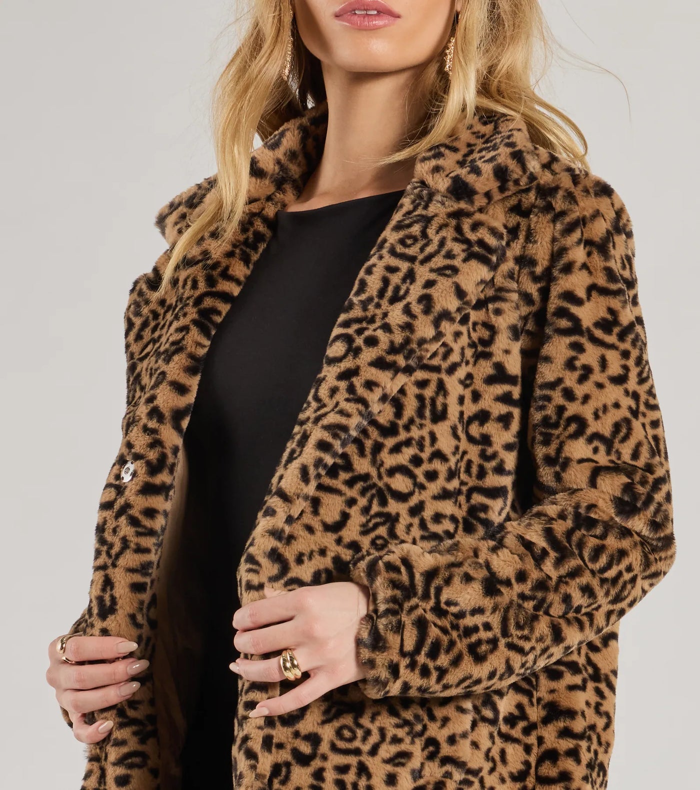 Fabulous Flair Leopard Faux Fur Trench Coat