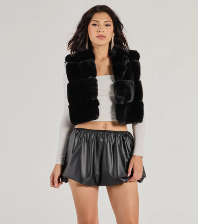 Perfectly Luxe Faux Fur Cropped Vest