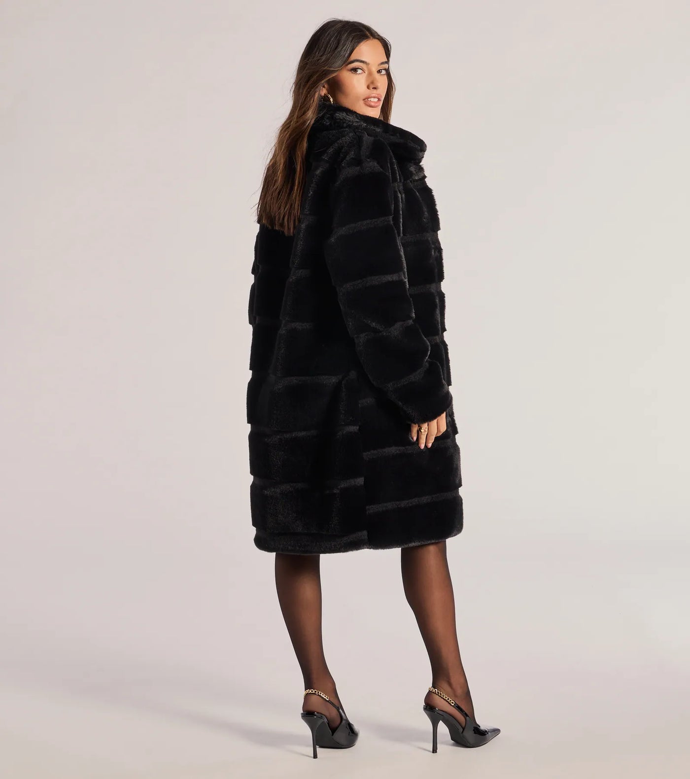 Timeless Glam Faux Fur Trench Coat