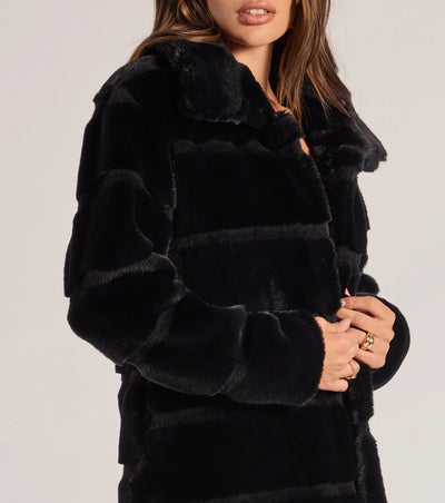 Timeless Glam Faux Fur Trench Coat