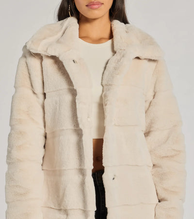 Timeless Glam Faux Fur Trench Coat