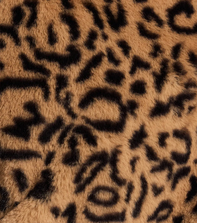 Luxe Glam Leopard Print Faux Fur Jacket