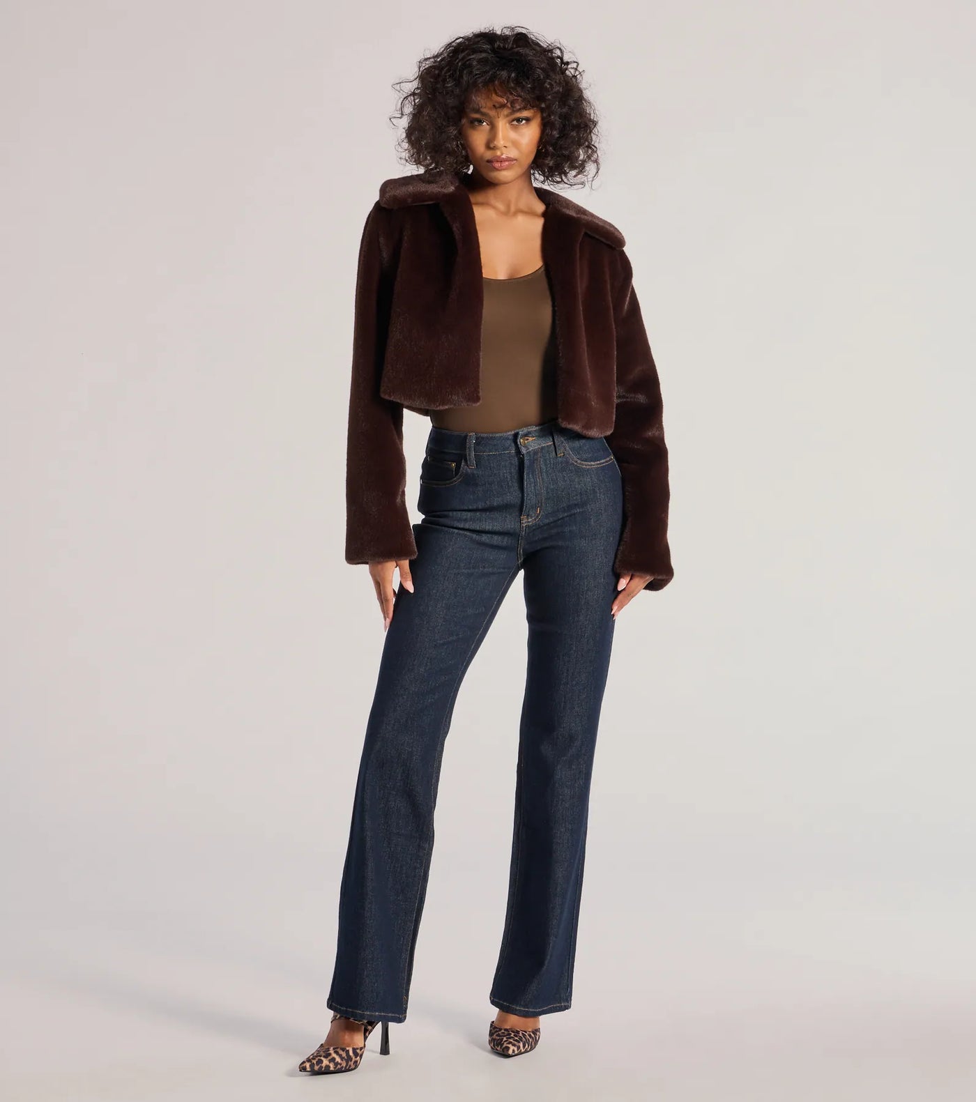 Looking Luxe Faux Fur Cropped Jacket