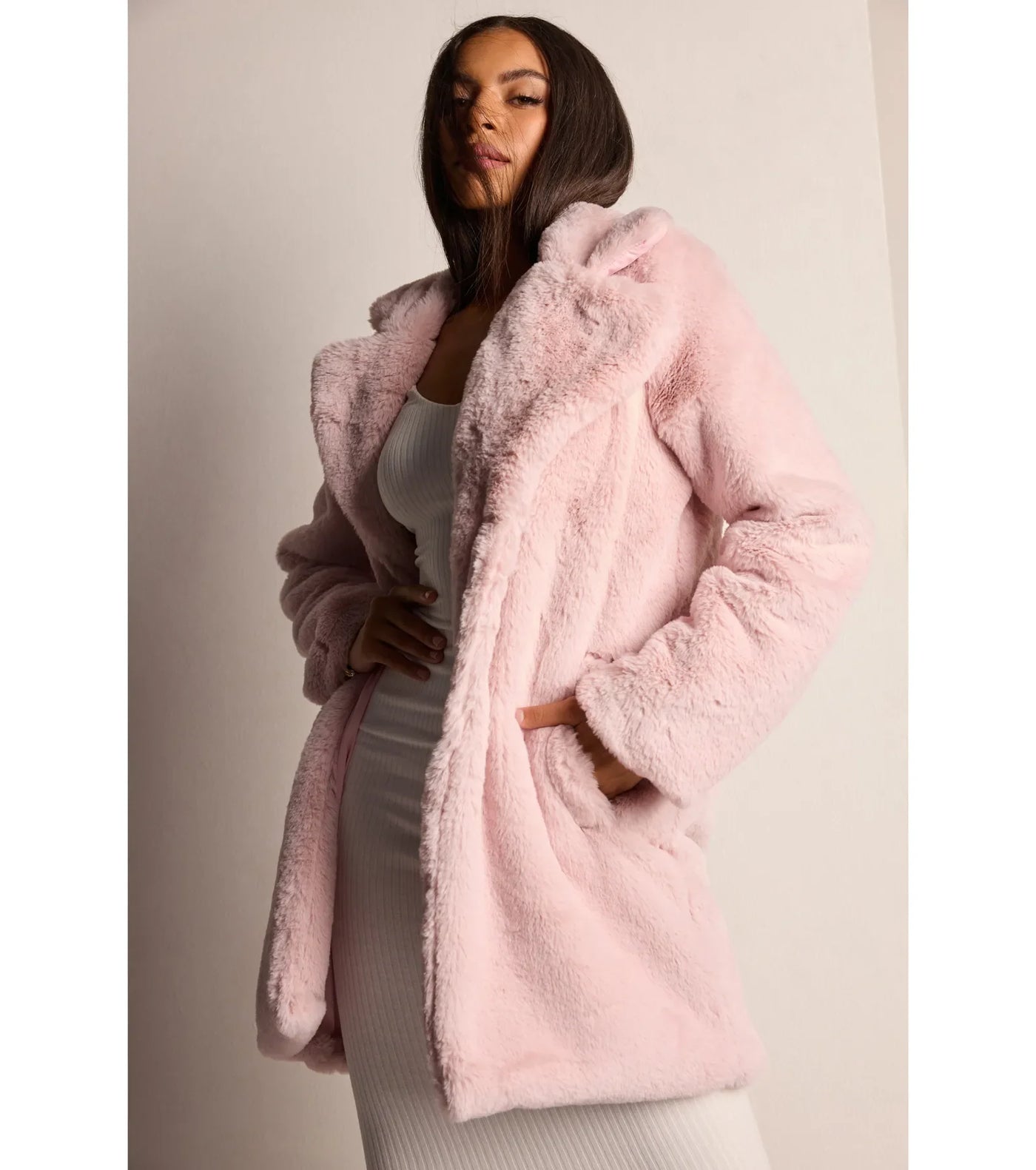 Luxe Layer Faux Fur Trench Coat