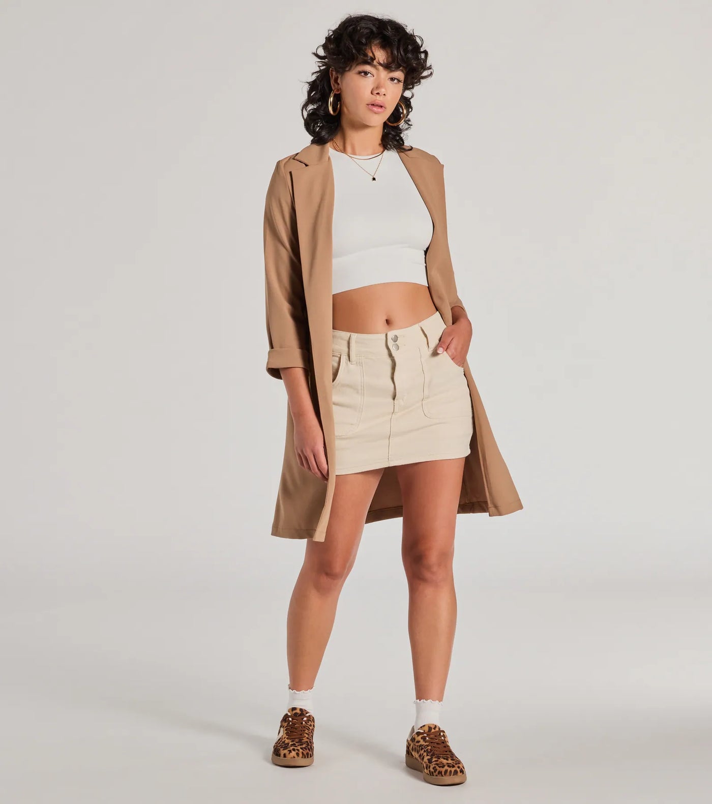 Elevated Muse Crepe Longline Blazer