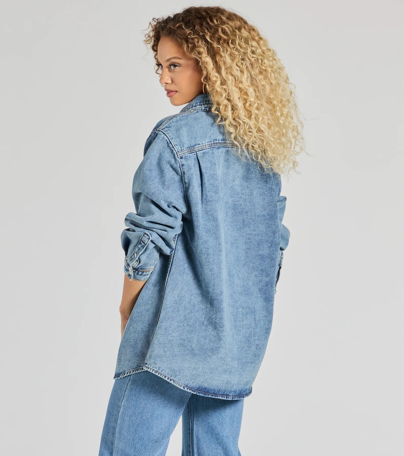 Casual Fave Button-Down Denim Shacket