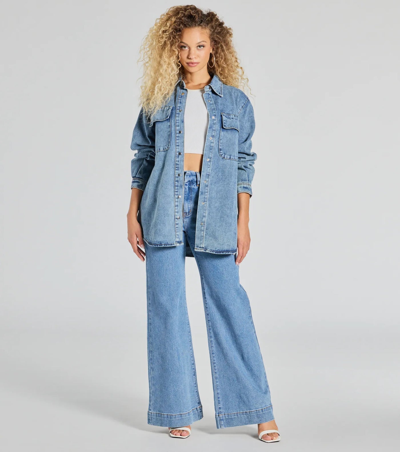 Casual Fave Button-Down Denim Shacket