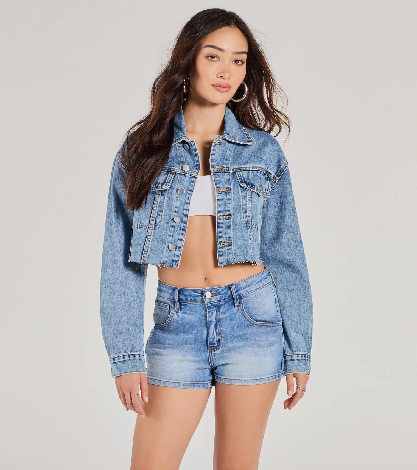 Keep Groovin' Crop Denim Jacket