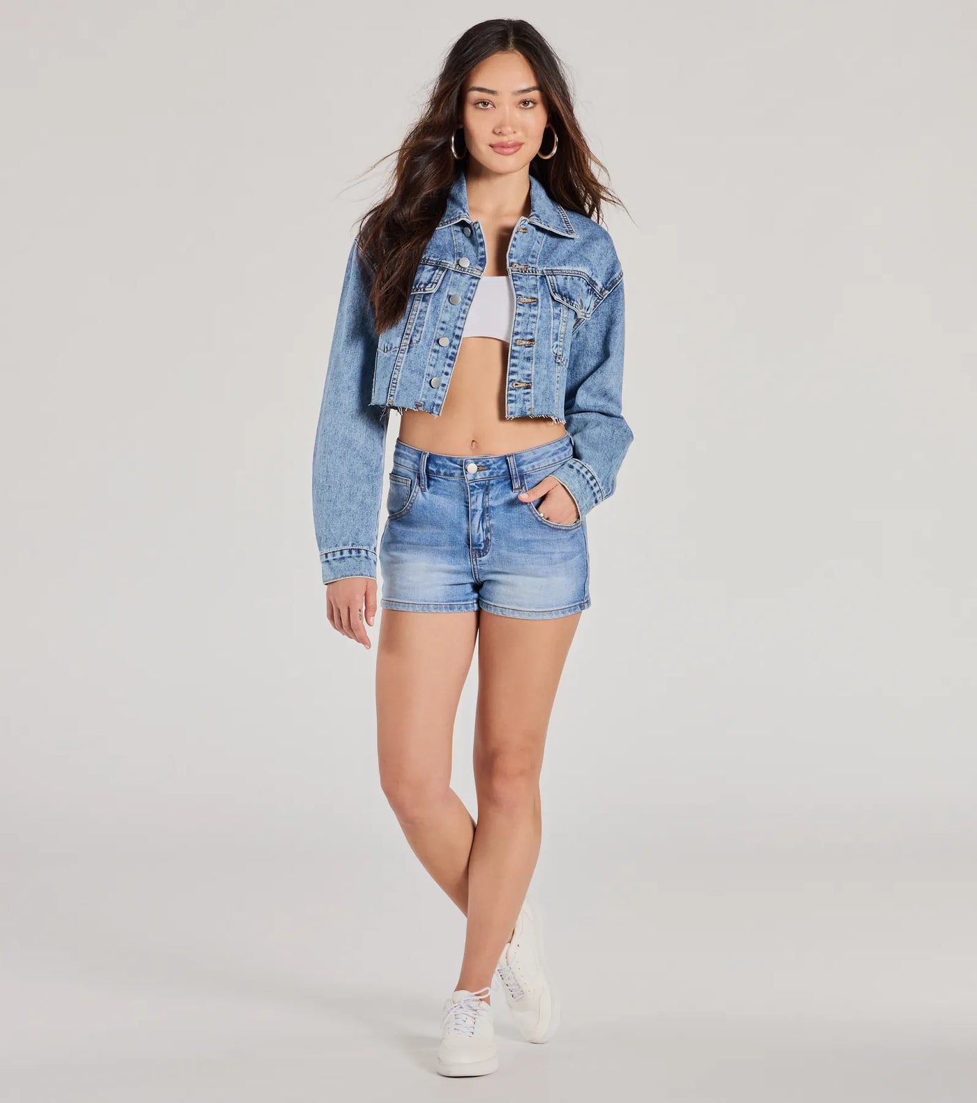 Keep Groovin' Crop Denim Jacket