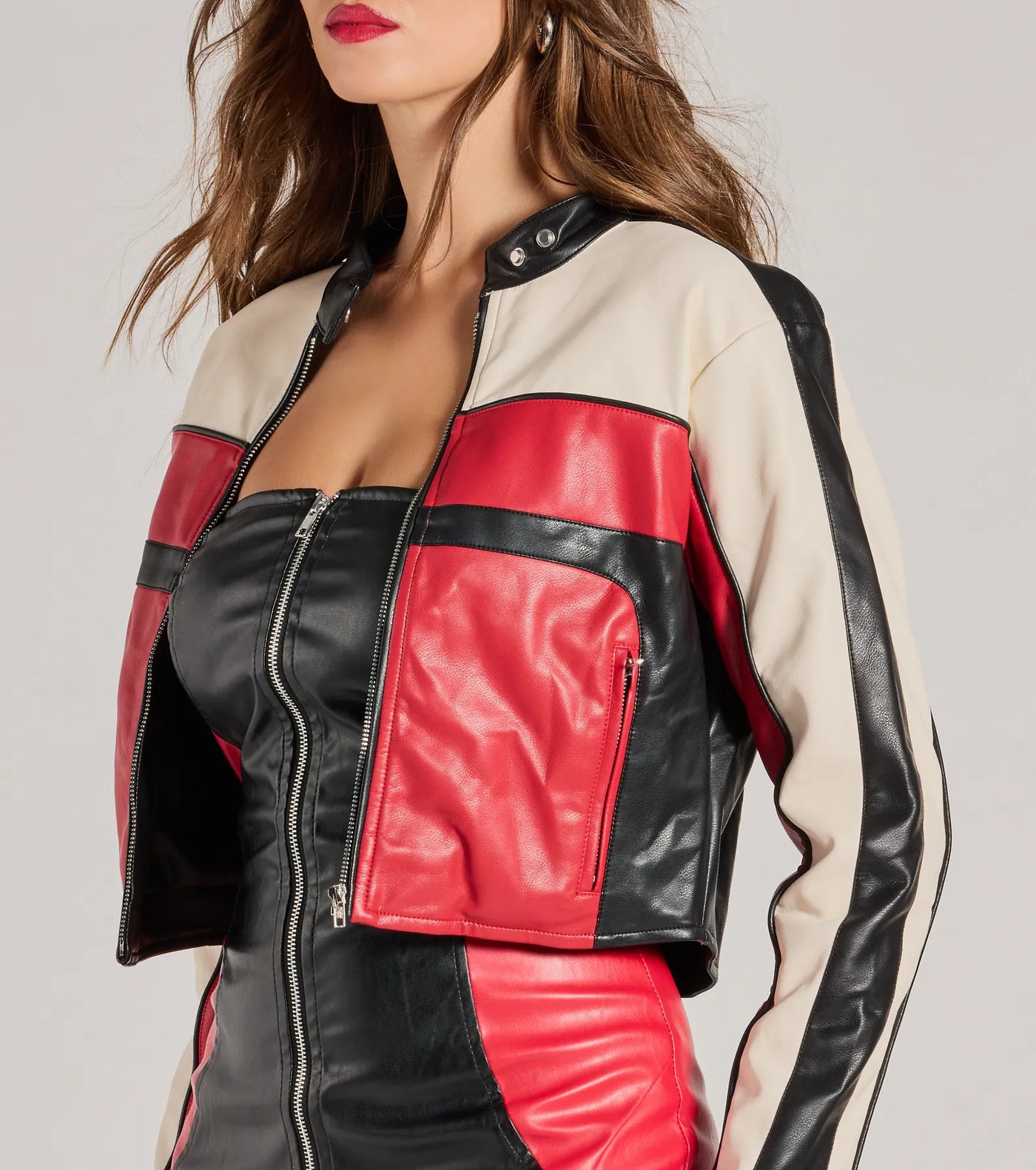 Ride In Style Faux Leather Moto Crop Jacket