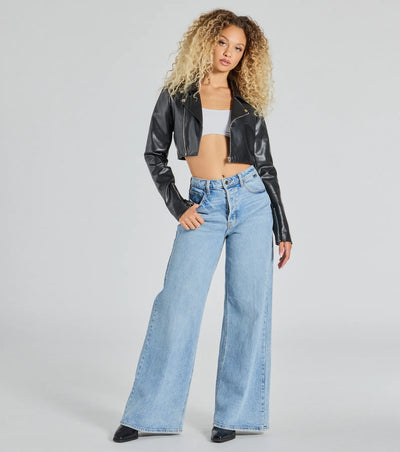 City Slicker Moto Crop Faux Leather Jacket