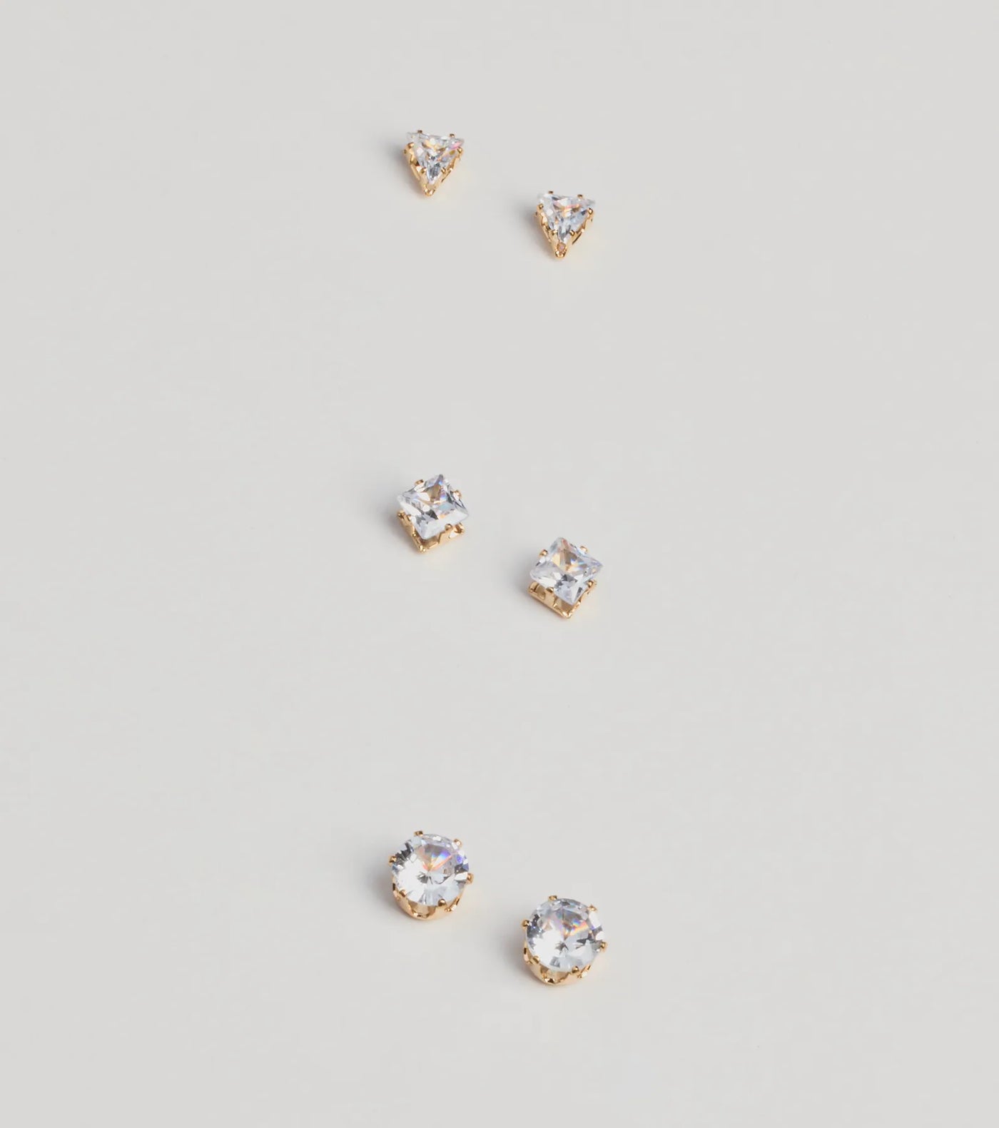 Perfect Set Rhinestone Stud Earrings Pack