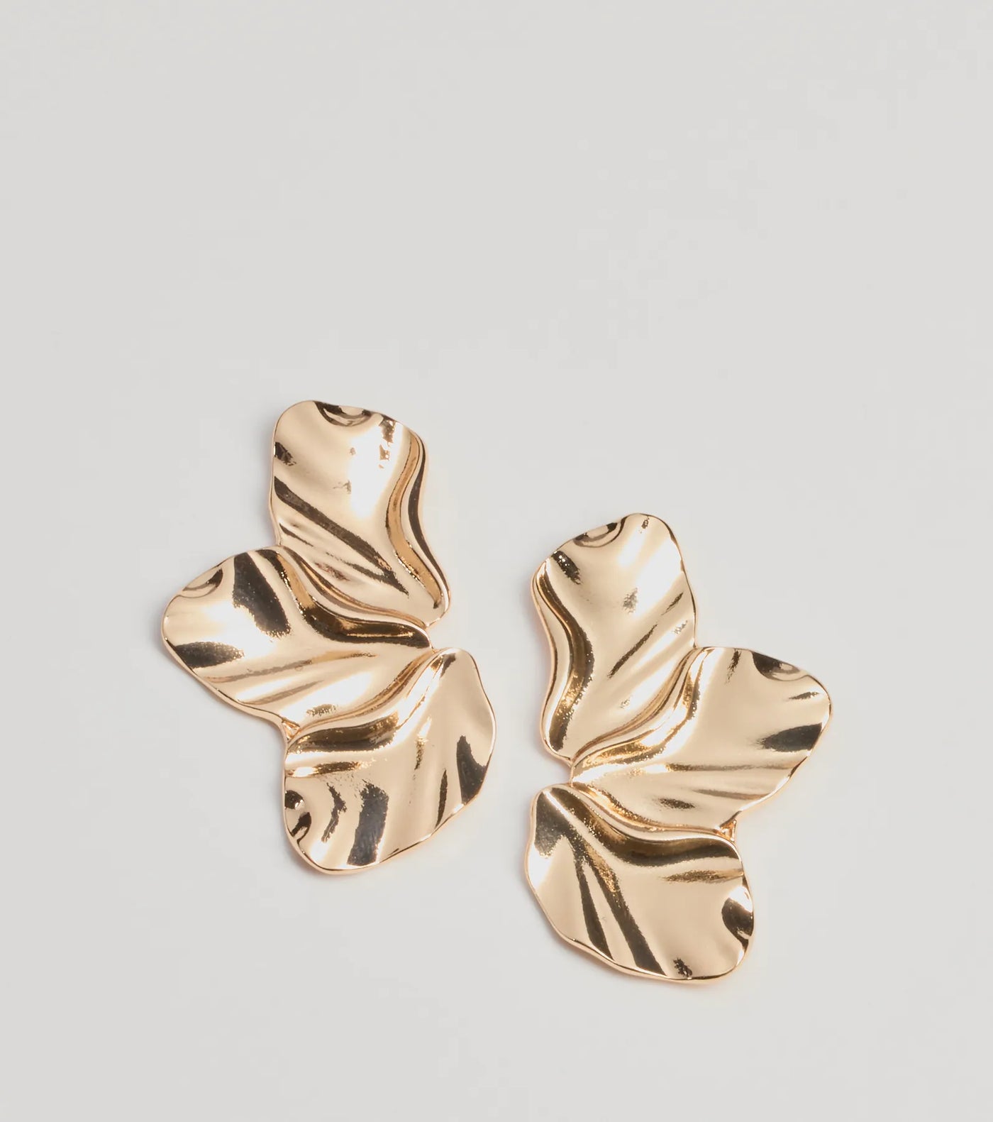 Amp It Up Hammered Metal Petal Earrings