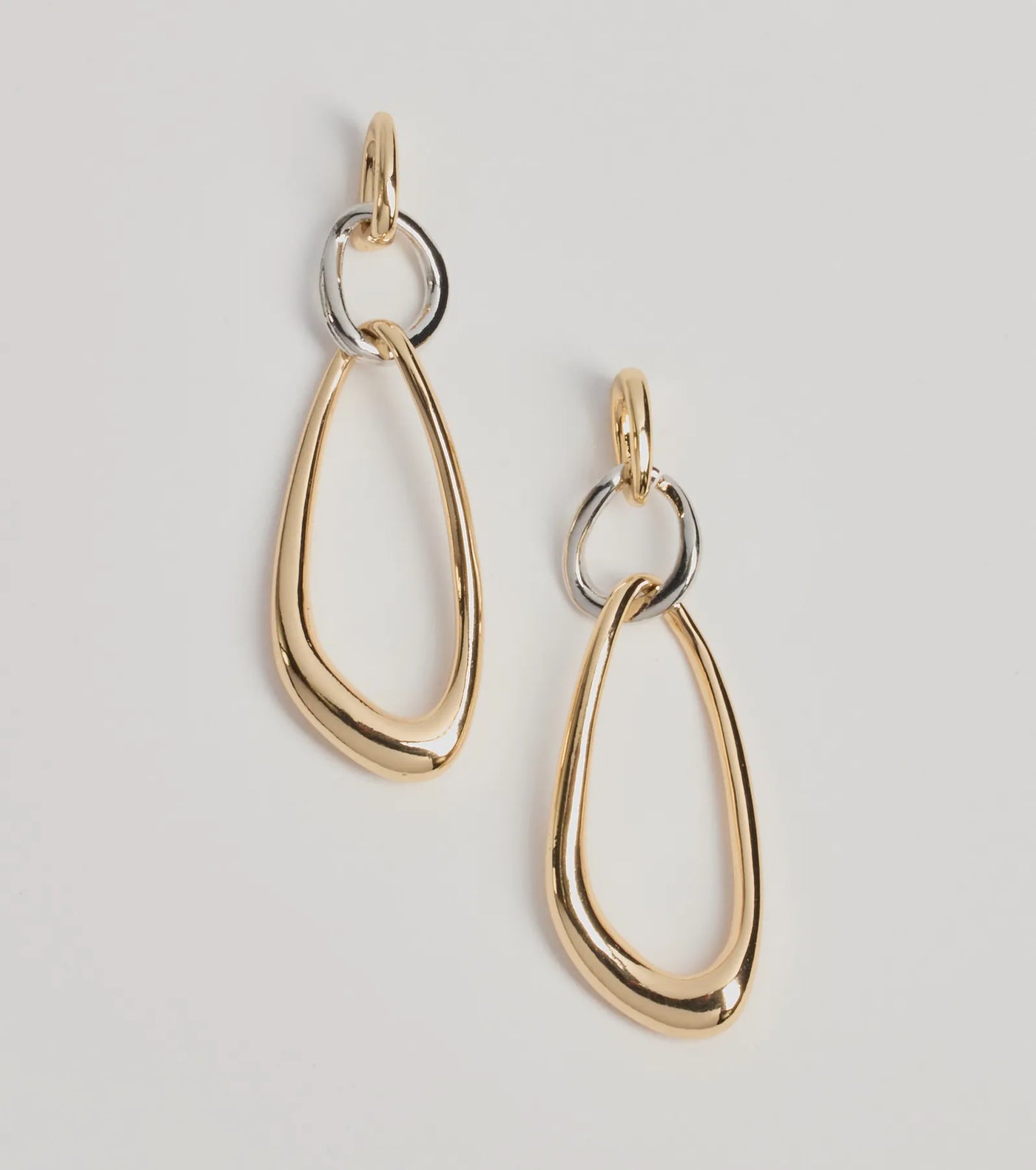 So Sleek Mixed Metal Drop Earrings