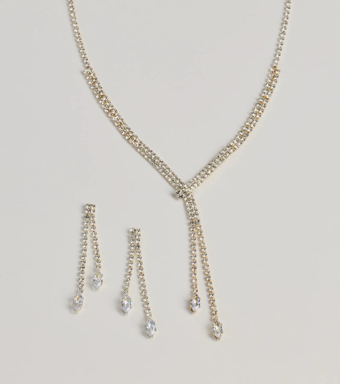 Gleaming Luxe Rhinestone Necklace Set