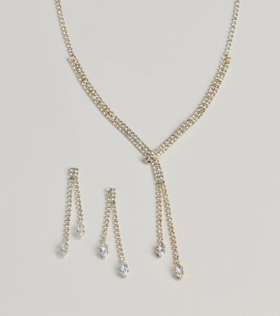 Gleaming Luxe Rhinestone Necklace Set