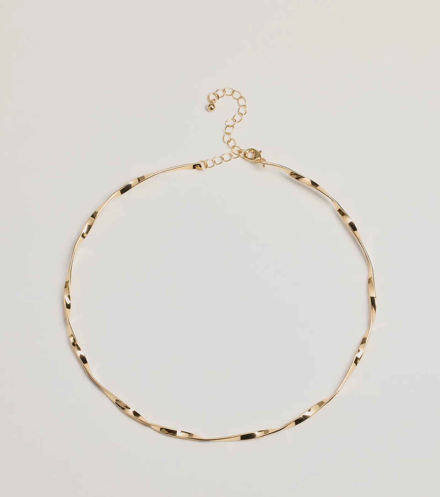 Effortless Twist Metal Collar Necklace