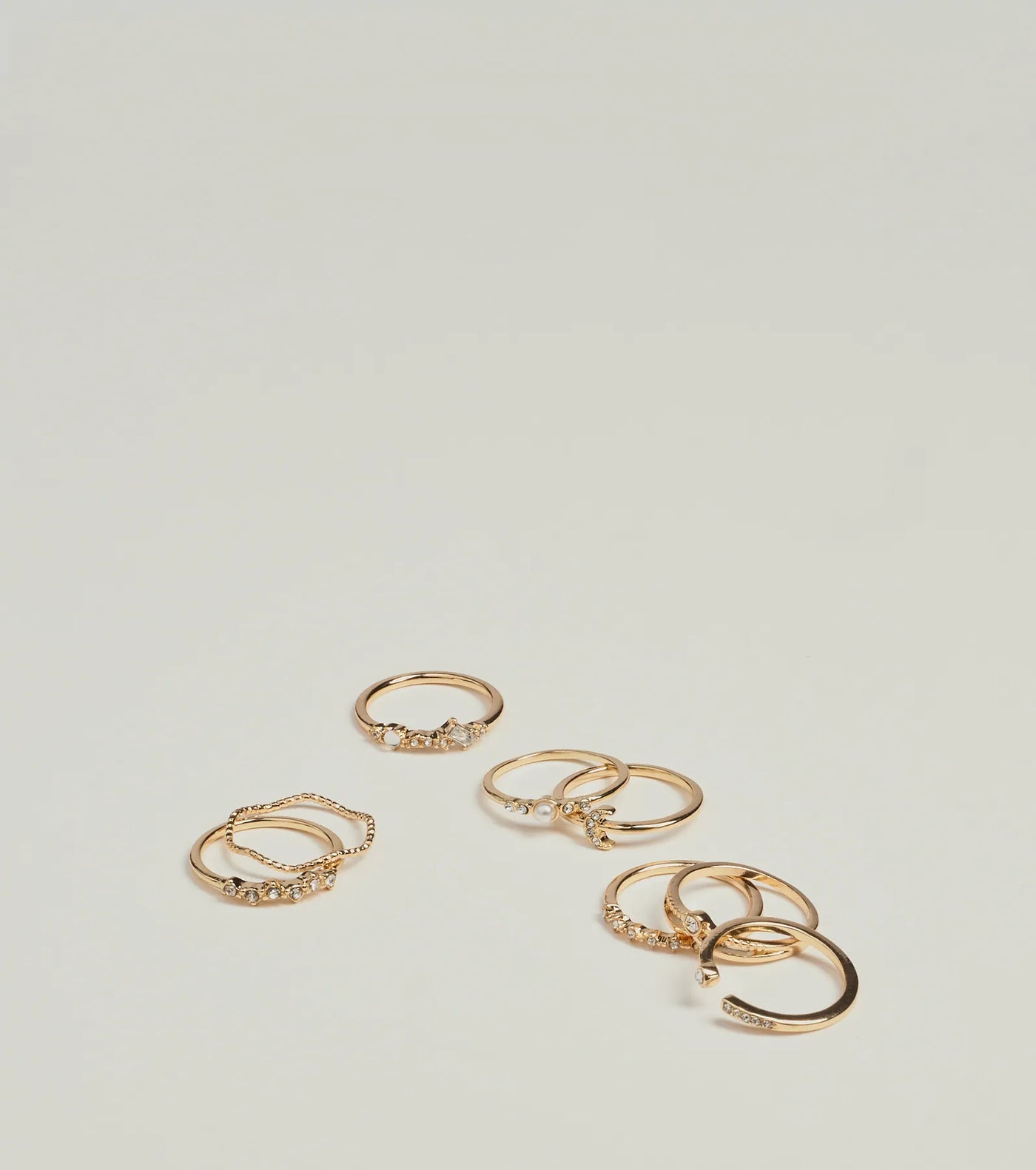 Dainty Charm Rhinestone Ring Multipack