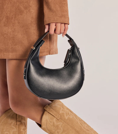 Iconic Glam Half-Moon Shoulder Bag