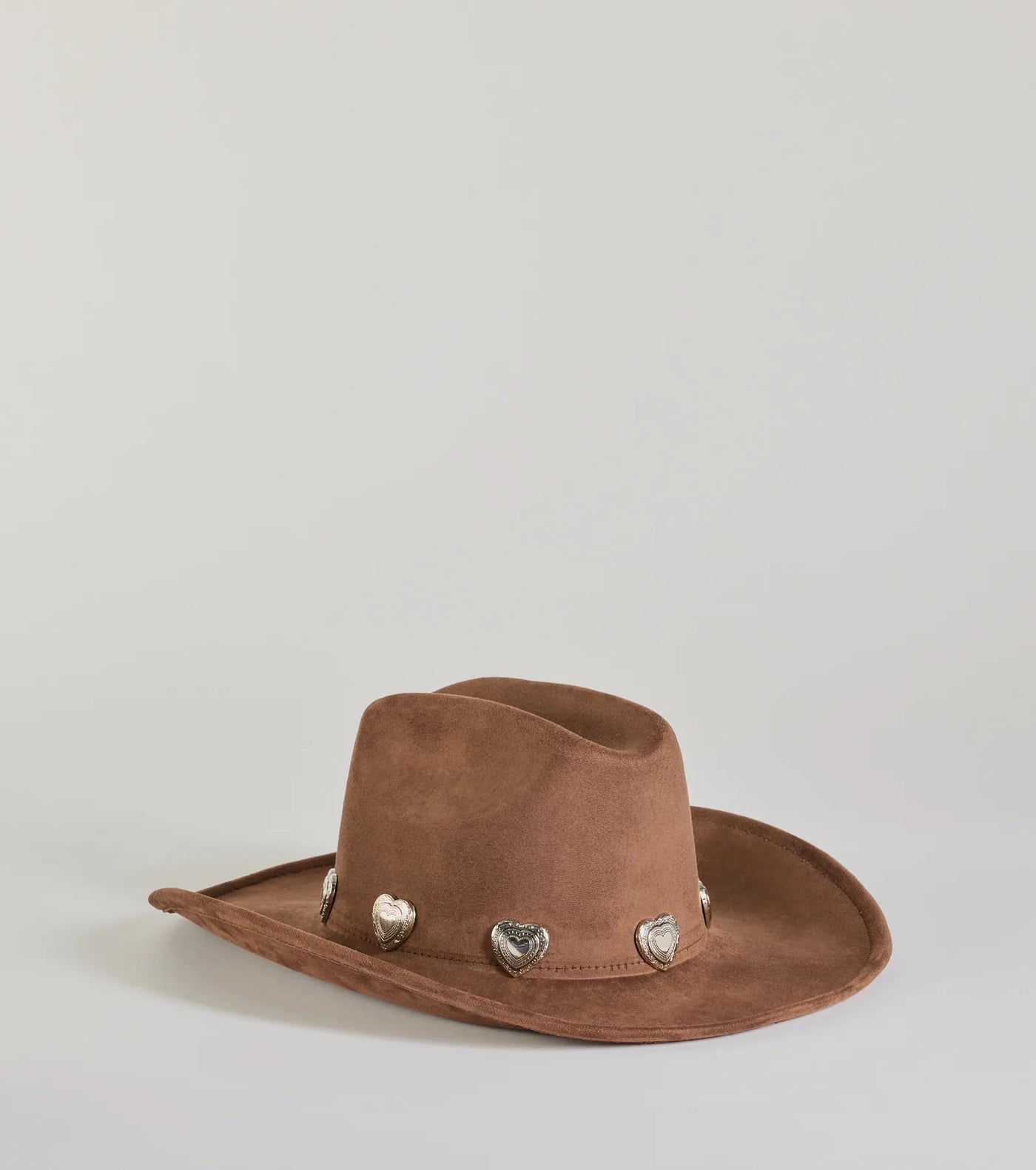 Western Heart Faux Suede Cowboy Hat