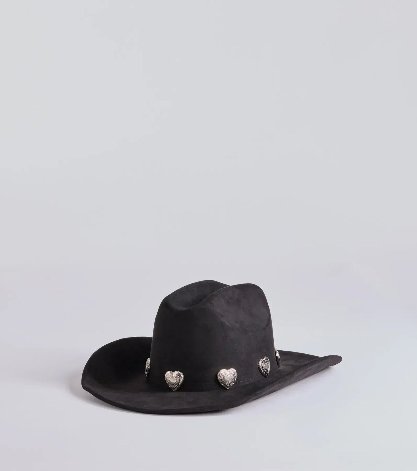 Western Heart Faux Suede Cowboy Hat