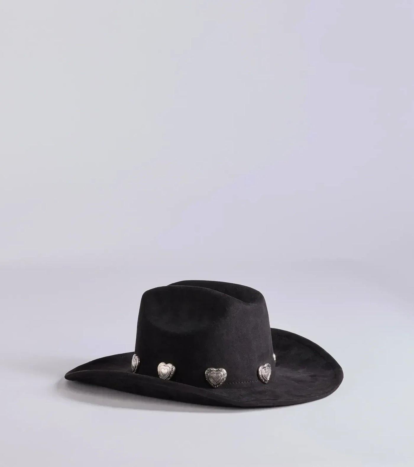 Western Heart Faux Suede Cowboy Hat