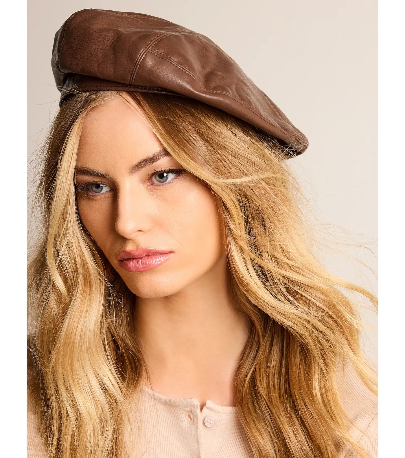 Parisian Chic Faux Leather Beret