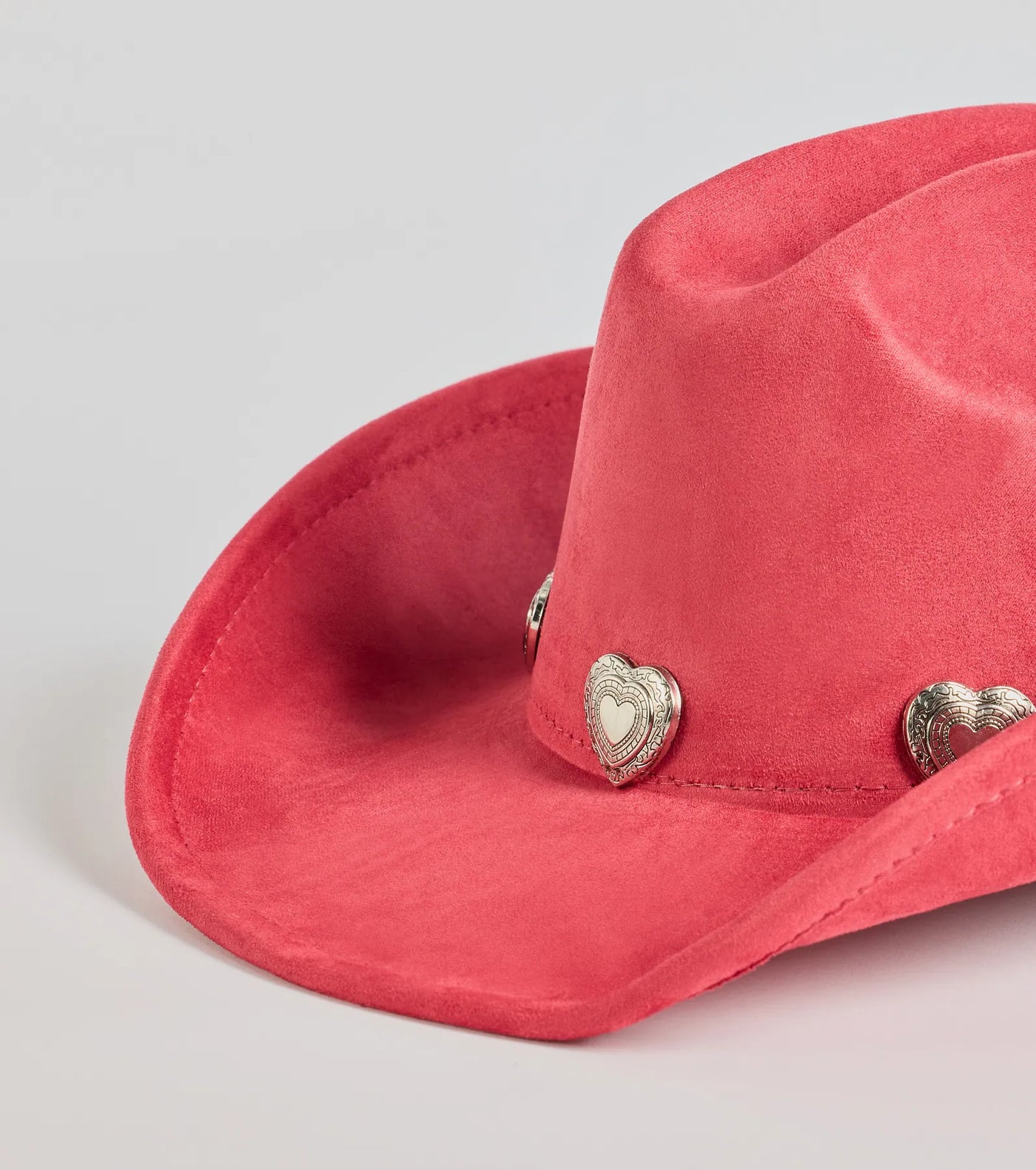 Western Heart Faux Suede Cowboy Hat