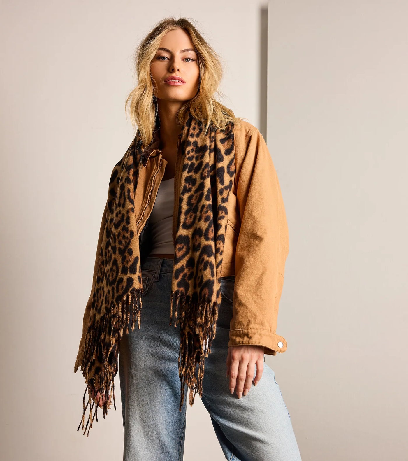 Fierce And Fab Leopard Print Scarf