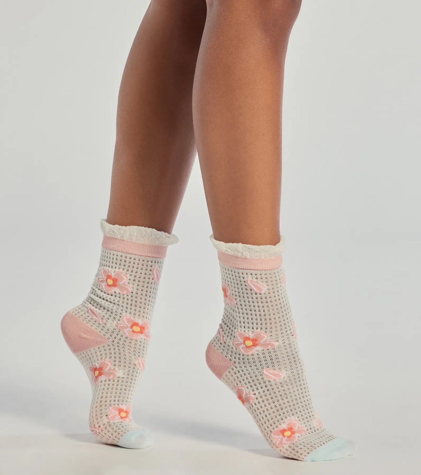 Floral Charm Three-Pack Sock Set