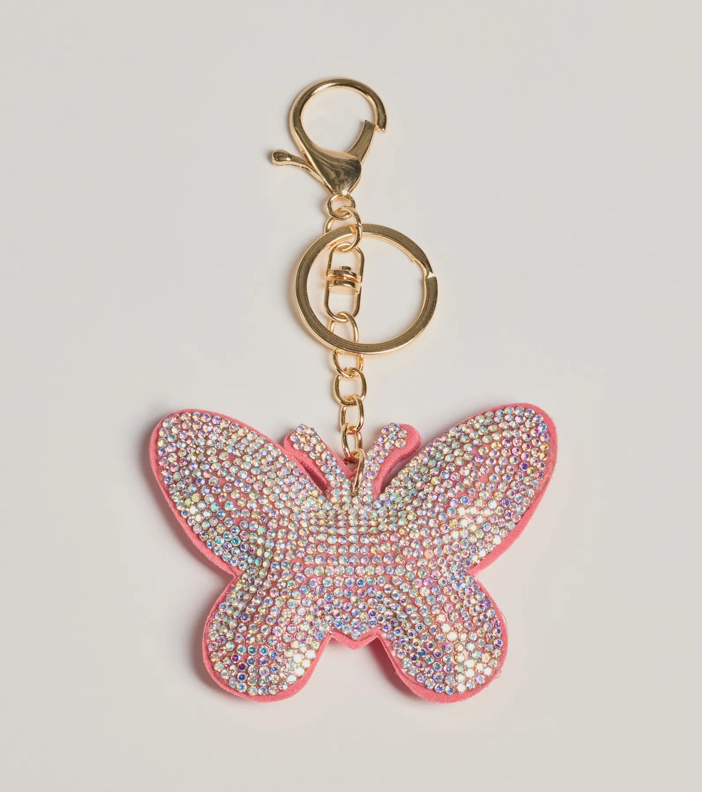 Whimsical Rhinestone Butterfly Bag Charm