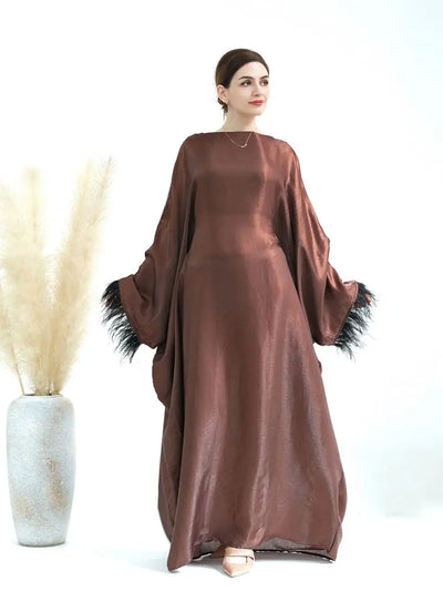 Satin Abaya Turkish Style - Lumikova