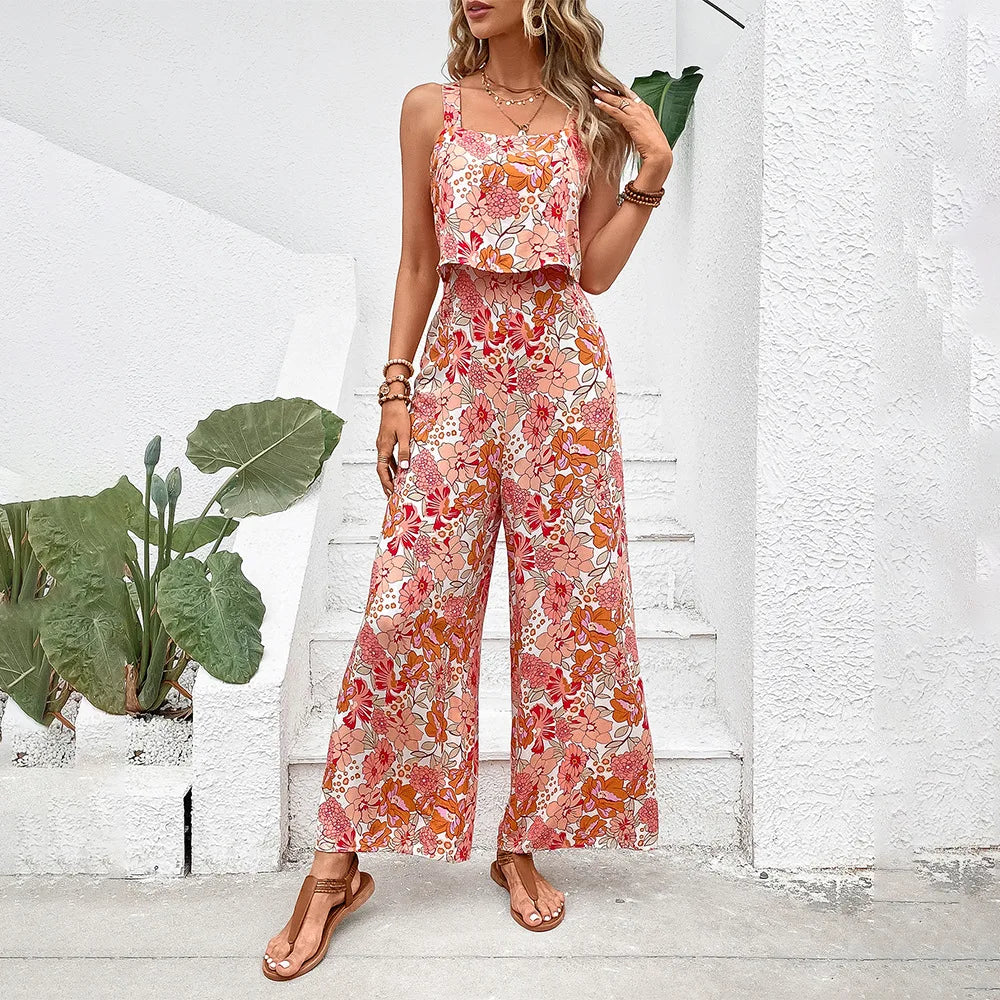 Elegant Floral Jumpsuit - Lumikova