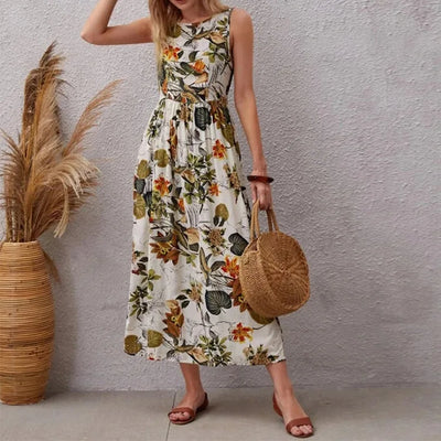 Vintage Floral Maxi Dress - Summer 2024 - Lumikova