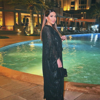 Luxury Shiny Abaya - Kaftan Dubai Style - Lumikova