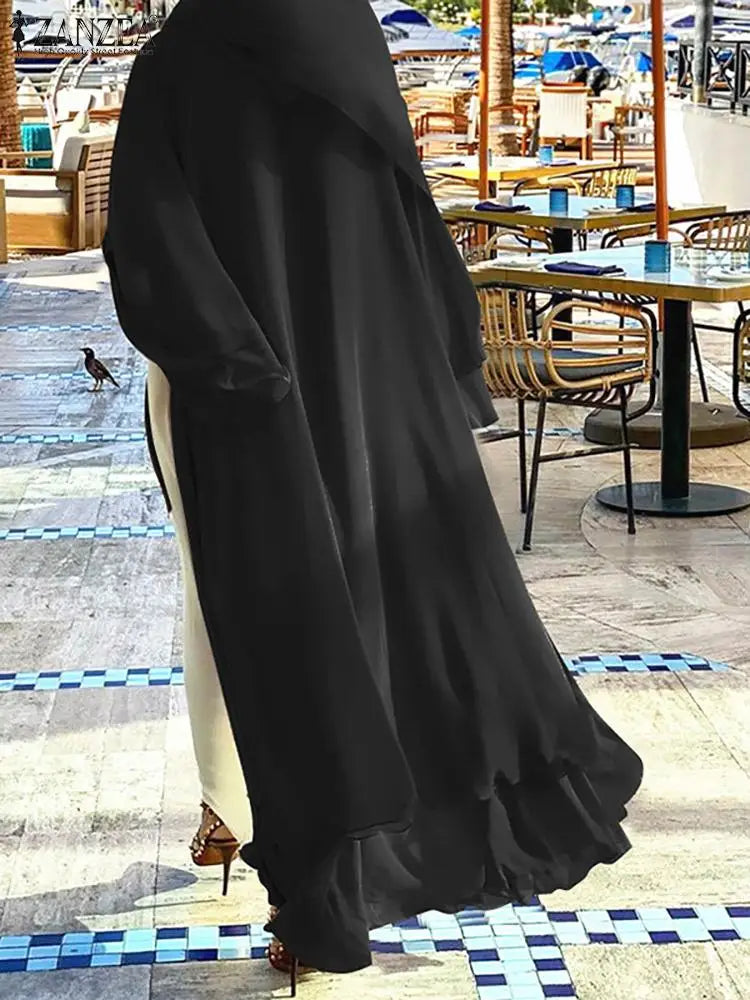 Chiffon Open Abaya - Casual - Lumikova