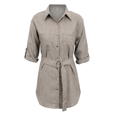 Vestido Feminiso Elegant Shirt -  Mini Dress - Lumikova