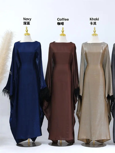 Satin Abaya Turkish Style - Lumikova