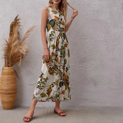 Vintage Floral Maxi Dress - Summer 2024 - Lumikova