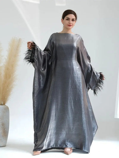 Satin Abaya Turkish Style - Lumikova