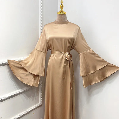 Maxi Satin Dress - Modest Fashion Abaya - Lumikova