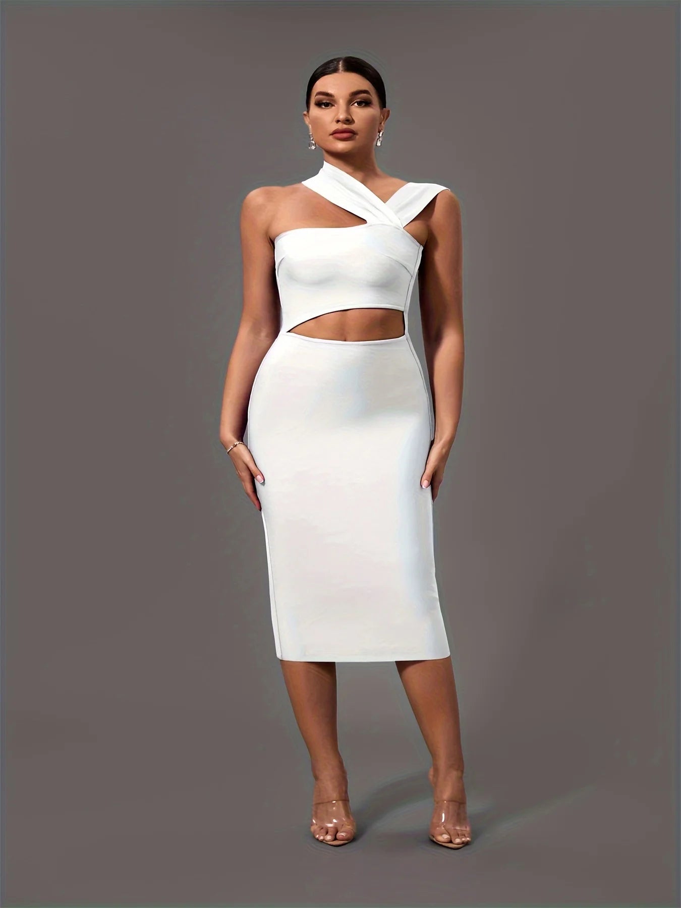 White Bandage Chic Dress - Lumikova