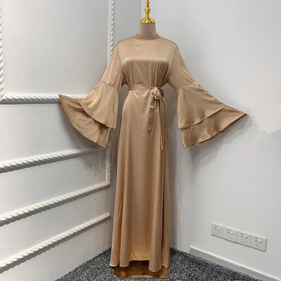 Maxi Satin Dress - Modest Fashion Abaya - Lumikova