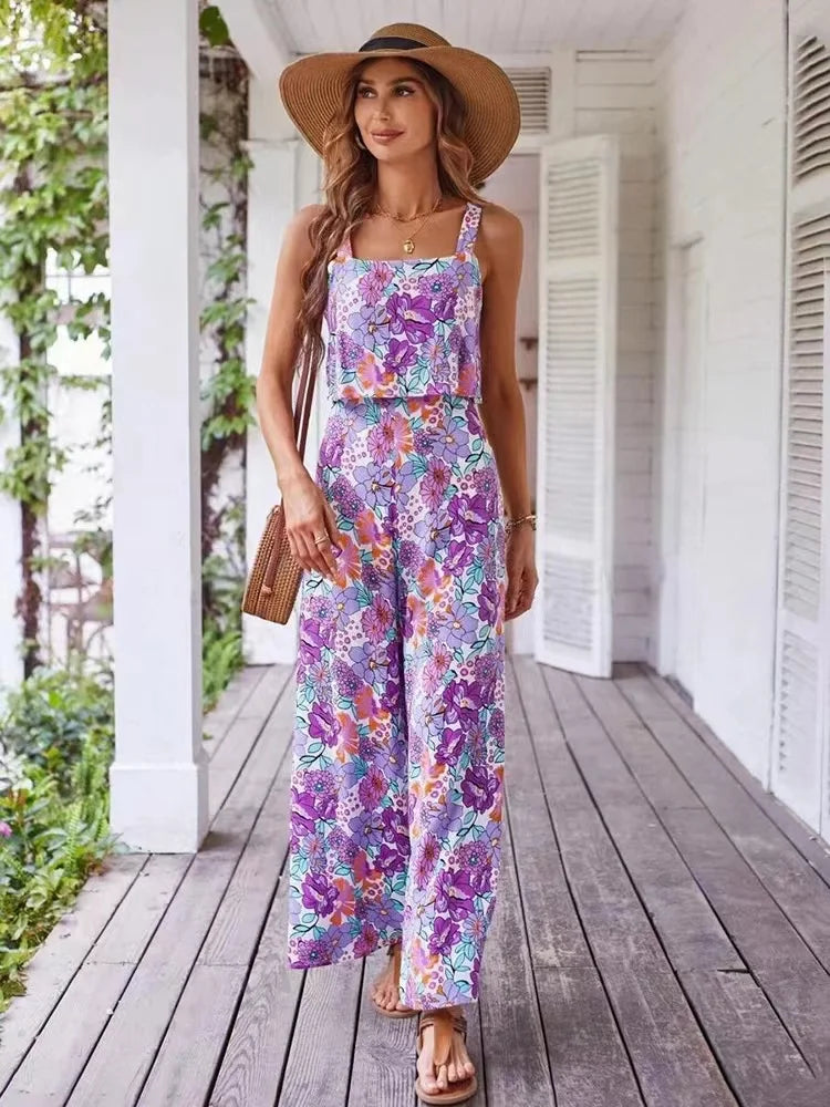 Elegant Floral Jumpsuit - Lumikova