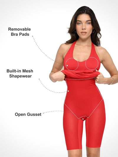 Shapewear Built-In Sculpting Midi Dress or Jumpsuit