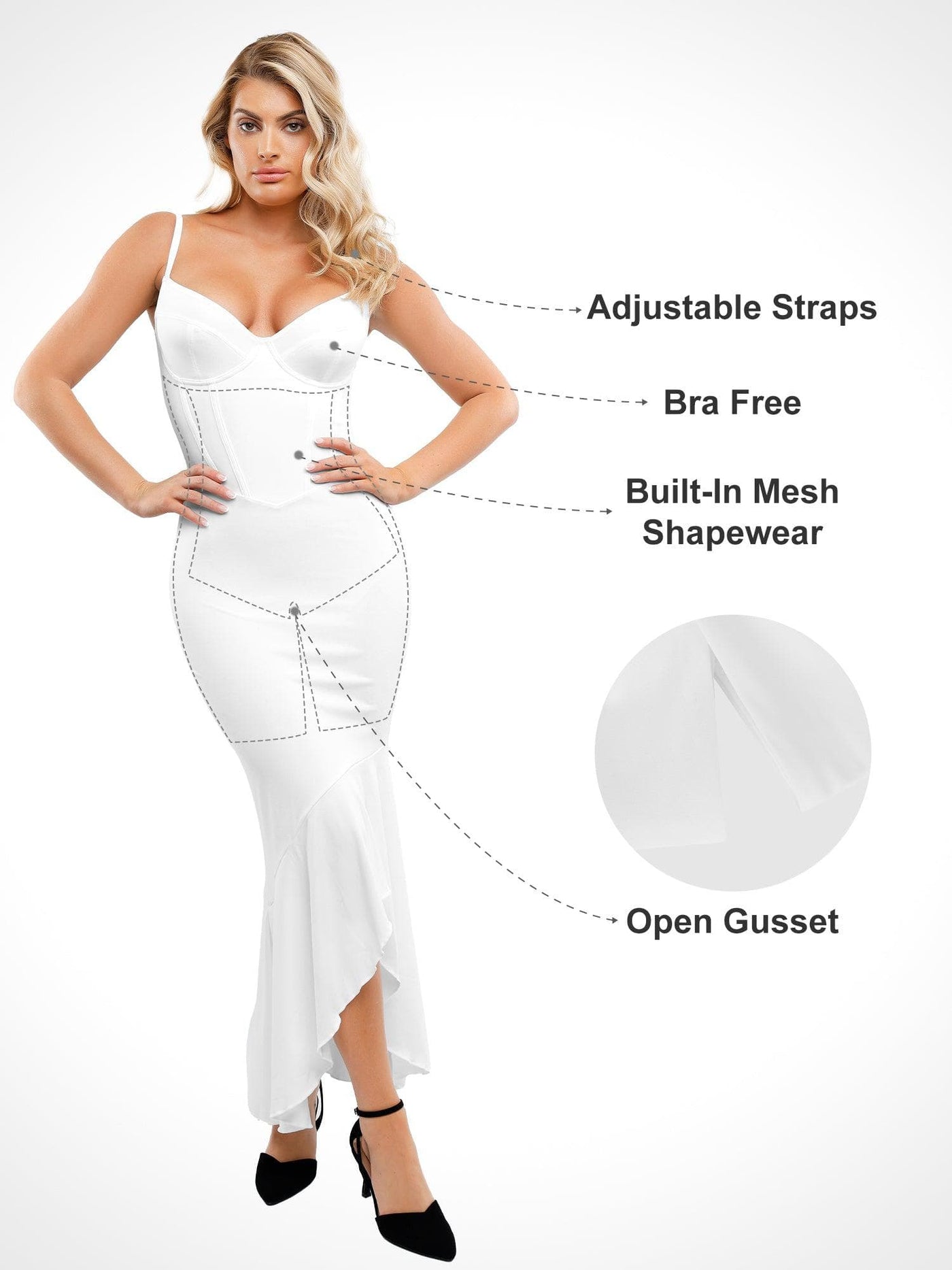 Shapewear Hourglass Corset Mermaid Maxi Dress