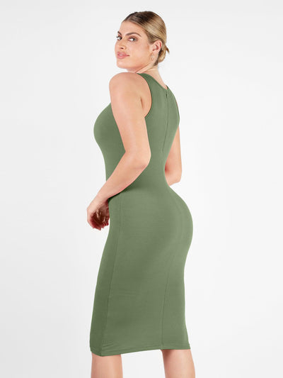 Shapewear Modal Tummy Control Midi Dresses