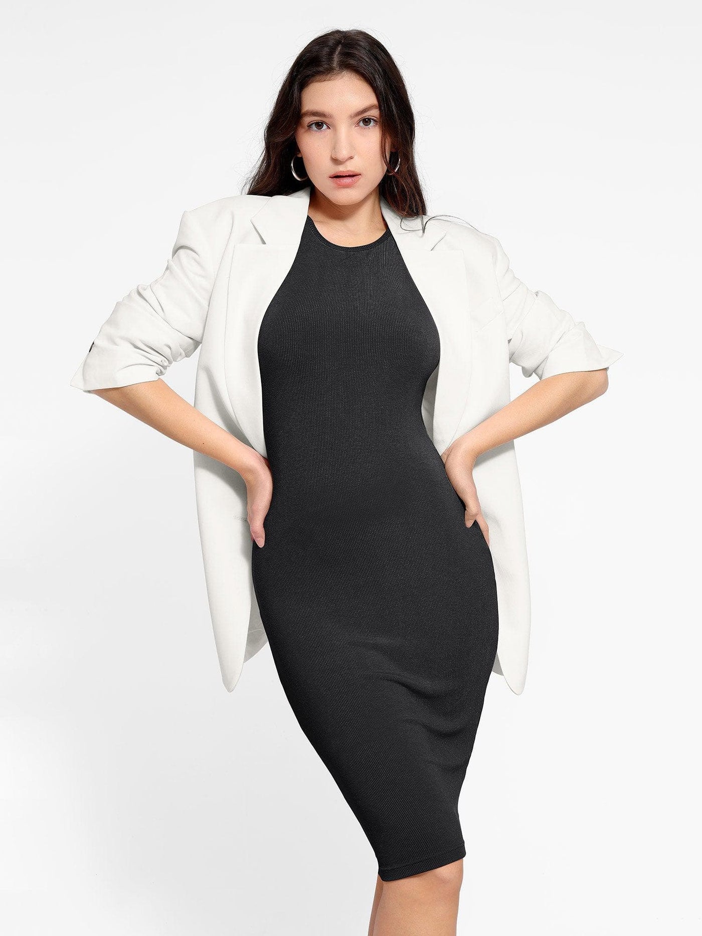 Shapewear Modal Tummy Control Midi Dresses